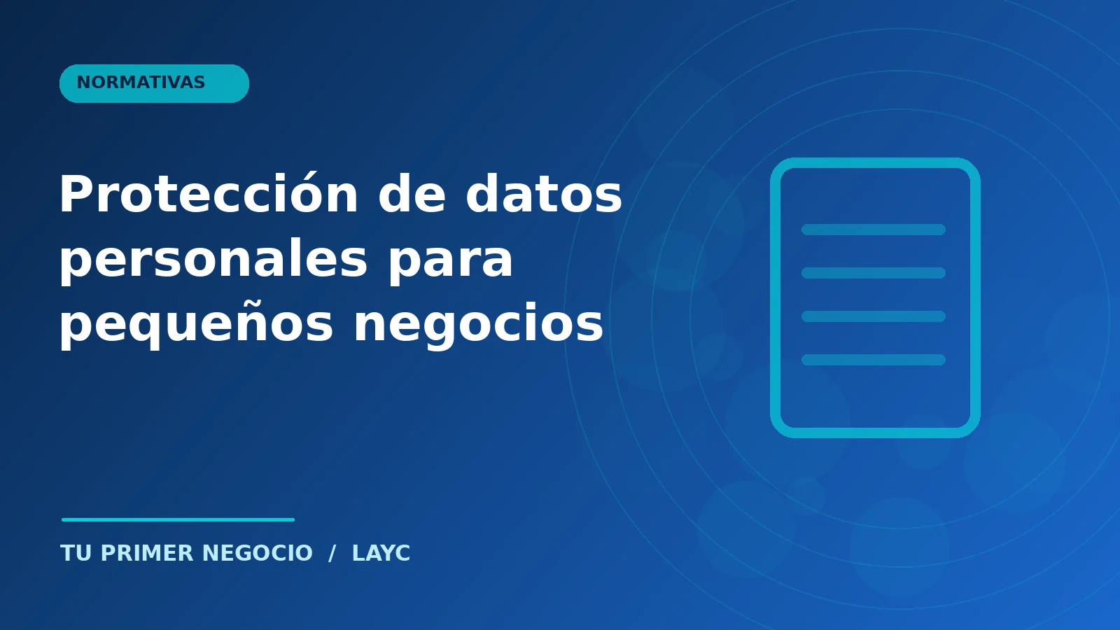Protección de datos personales para pequeños negocios