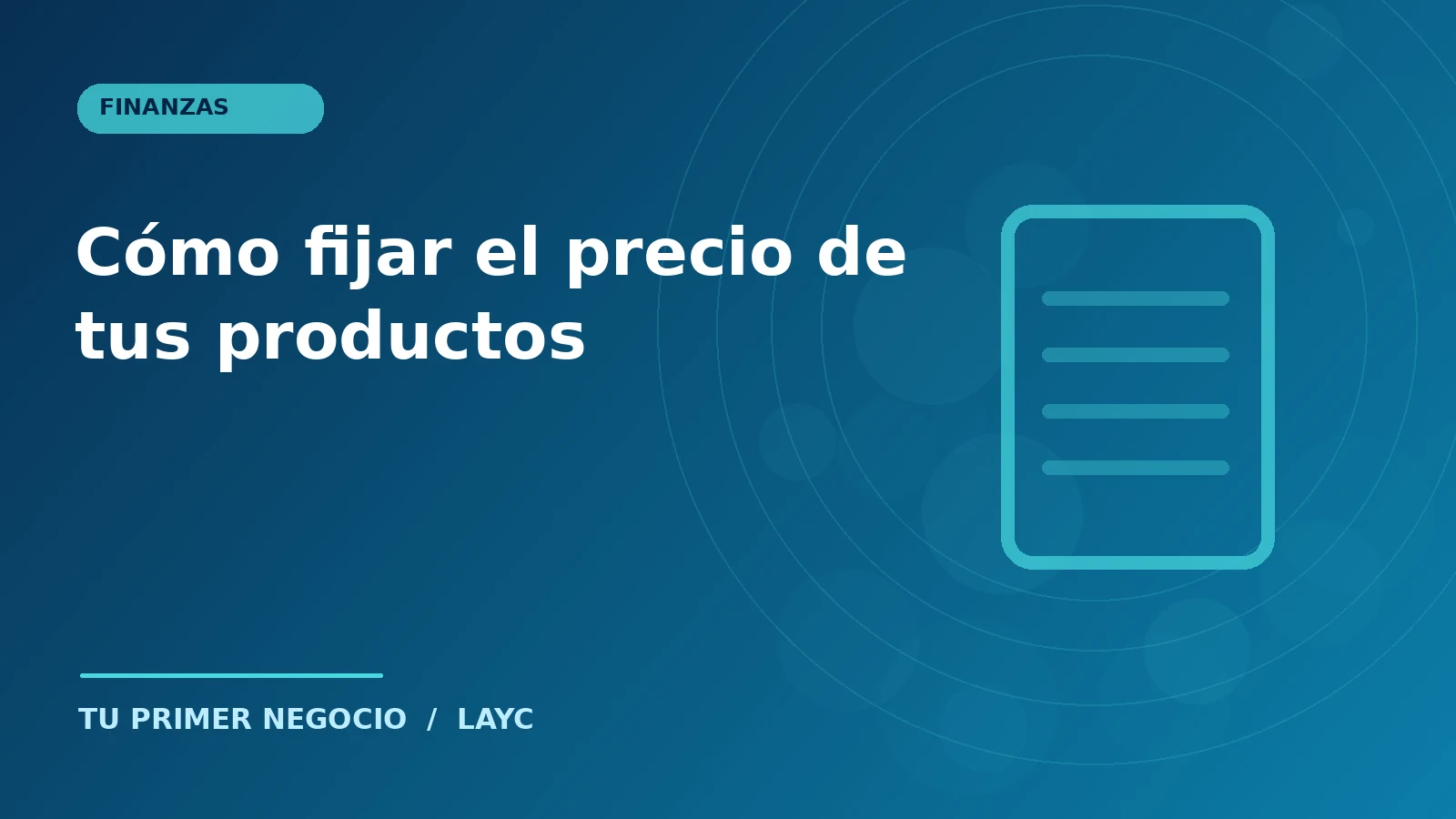 Cómo fijar el precio de tus productos