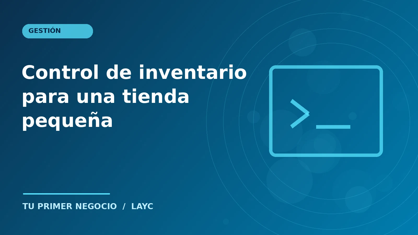 Control de inventario para una tienda pequeña
