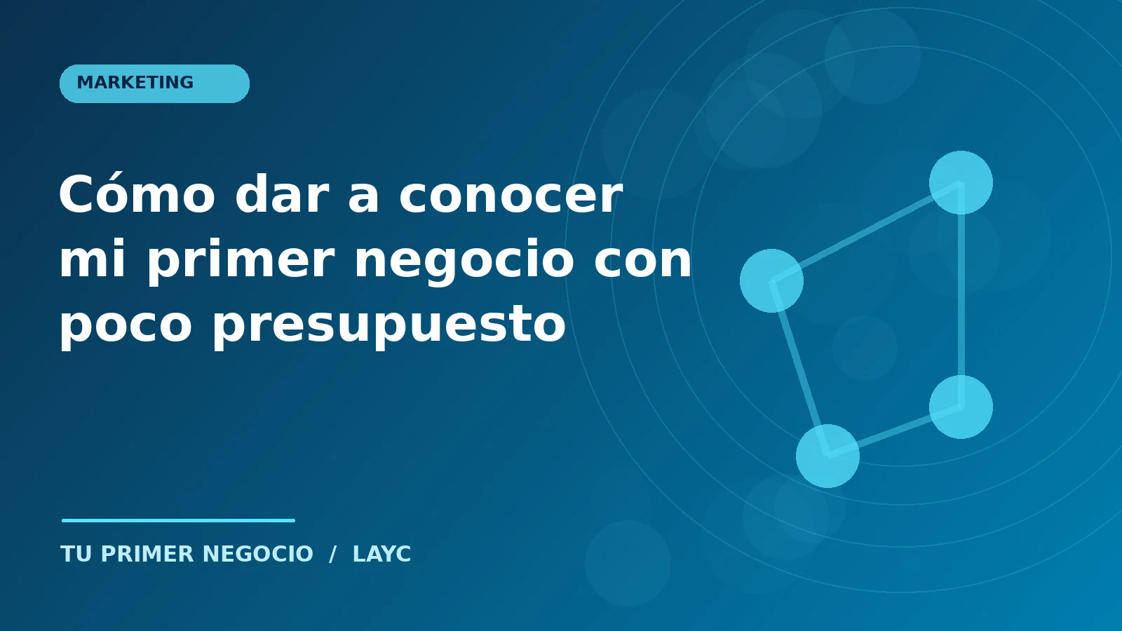 Cómo dar a conocer mi primer negocio con poco presupuesto