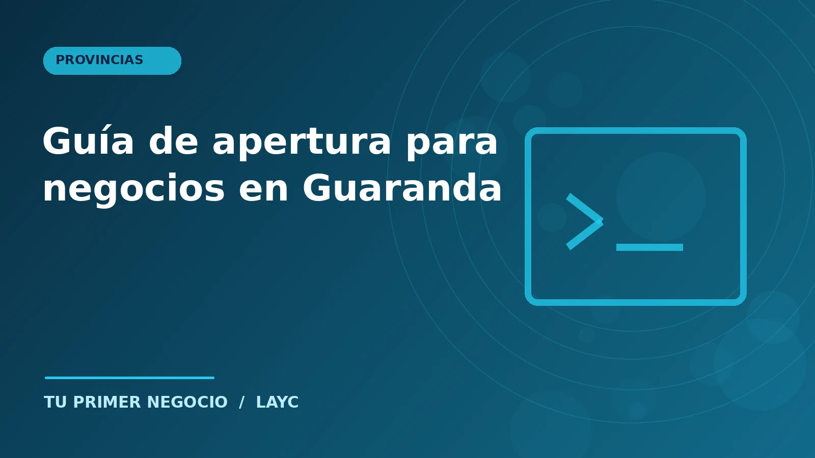 Guía de apertura para negocios en Guaranda