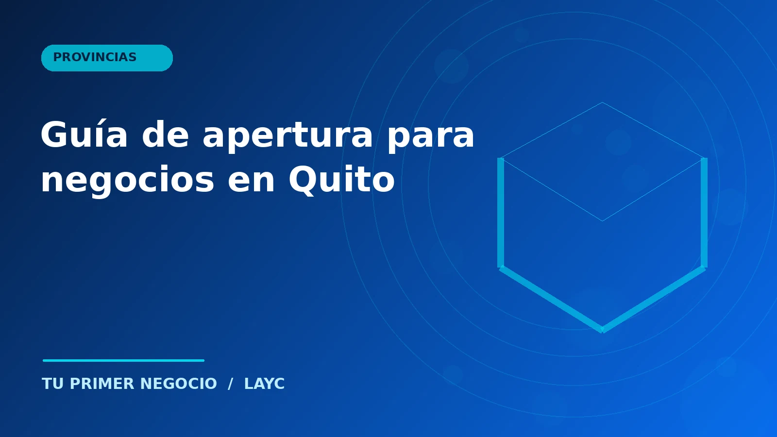Guía de apertura para negocios en Quito