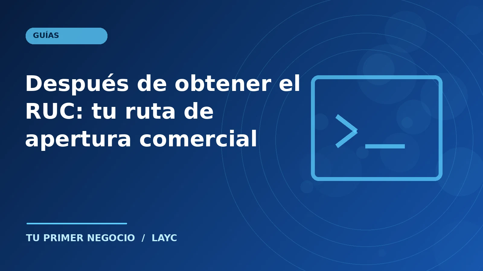 Después de obtener el RUC: tu ruta de apertura comercial