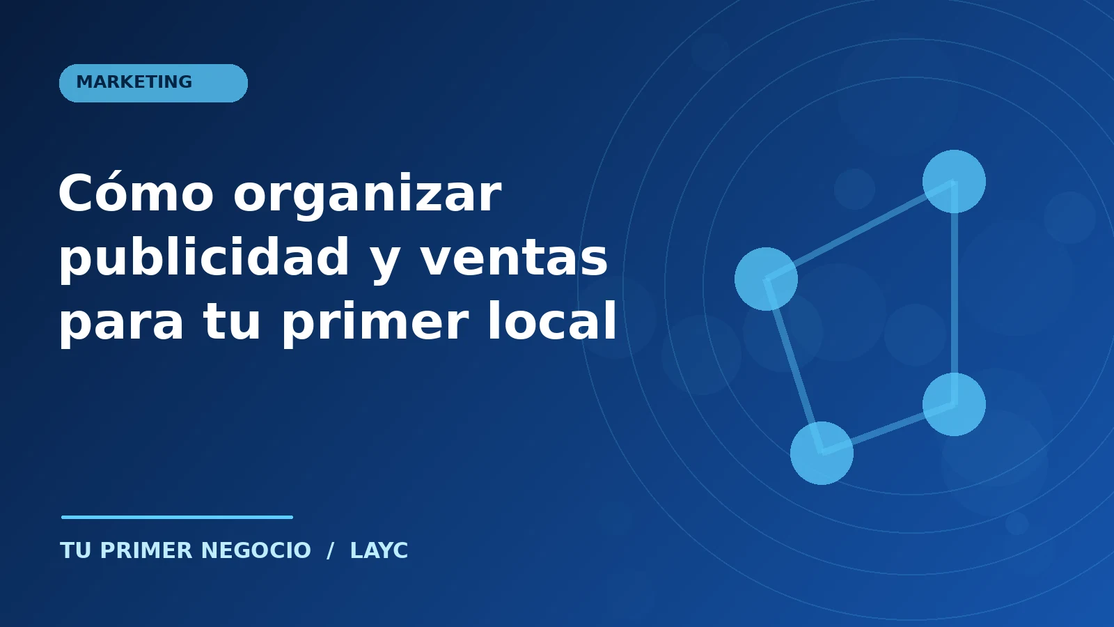 Cómo organizar publicidad y ventas para tu primer local