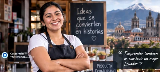 Escena artística realista de una emprendedora en su comercio