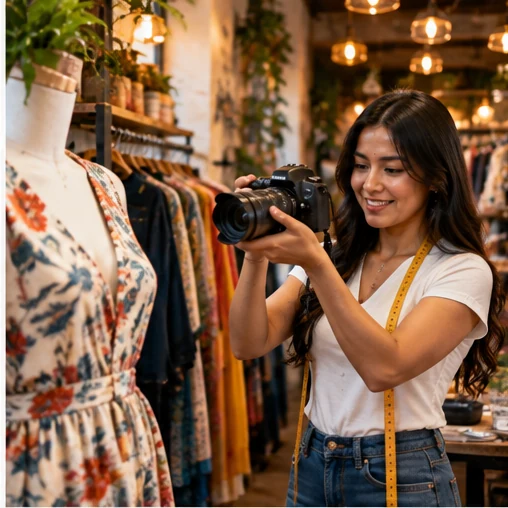 Escena fotográfica ilustrativa de Comercio y moda